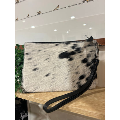 Large Hide Black Clutch 