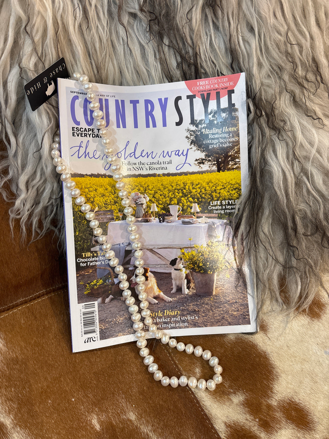 32” White potato 10mm pearl necklace
