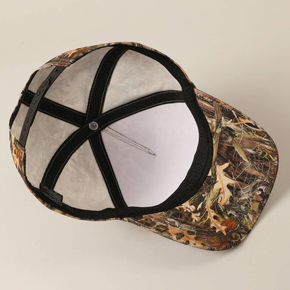 Cowboy Horse Image Embroidery Patch Camo Cap
