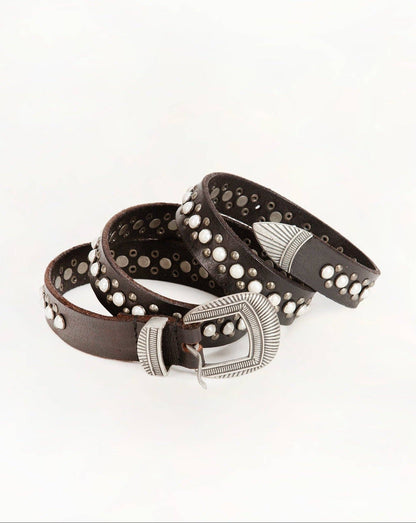 Midnight Ranger Leather Belt In Calfskin