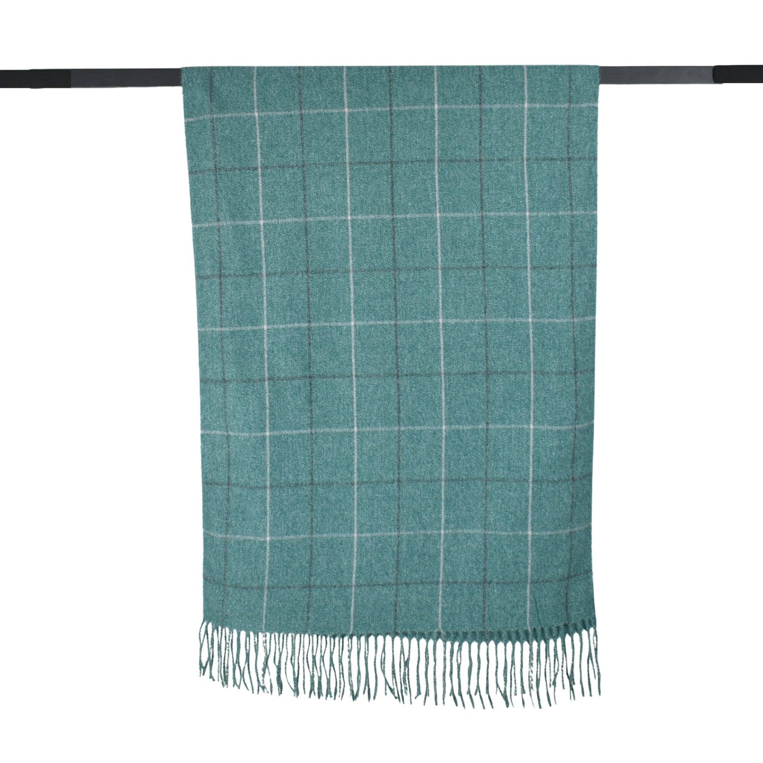 THSS2815: Emerald Green: Grid Check Scarf