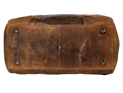 Leather Overnight Duffle Bag 