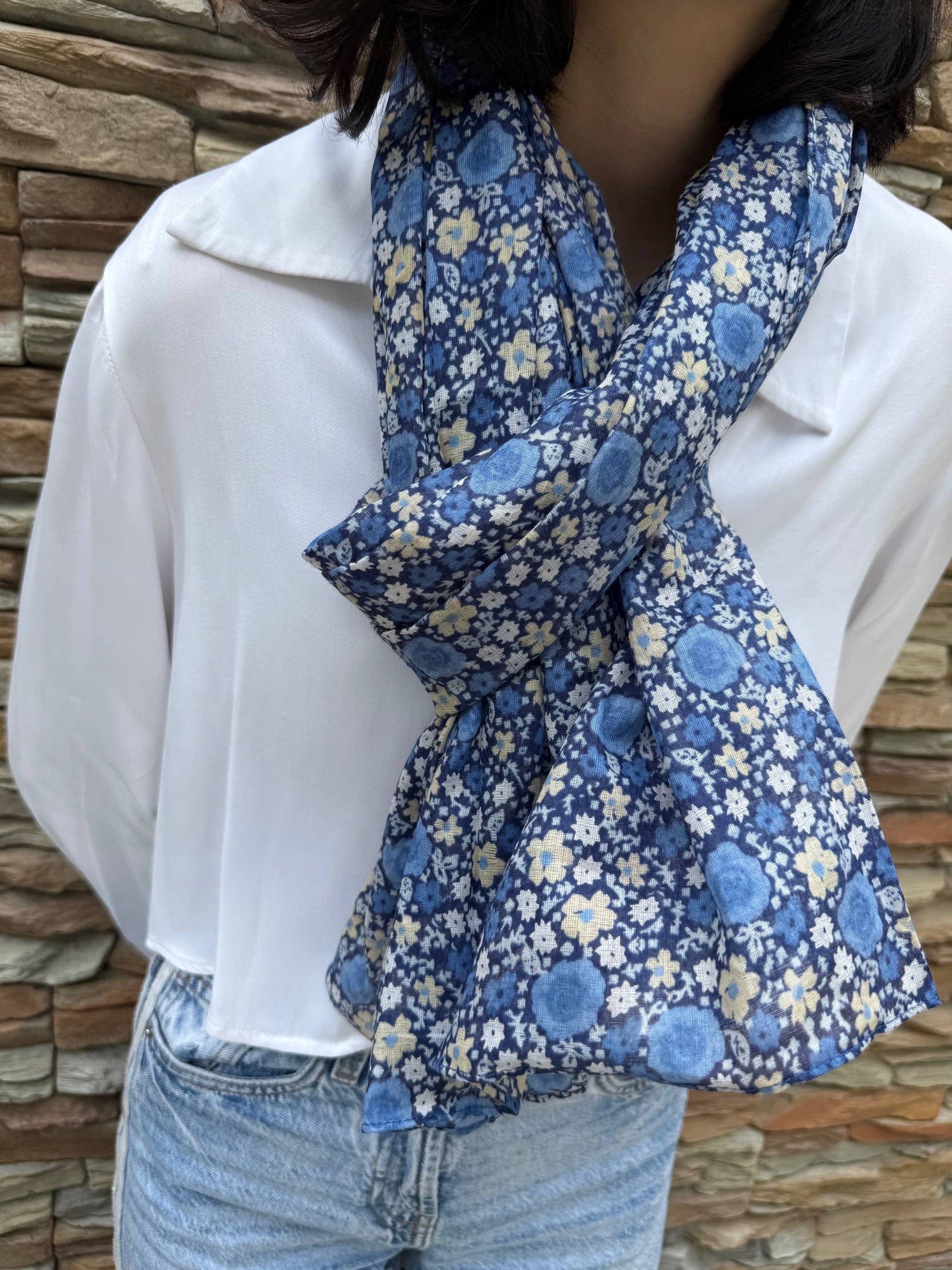 Liberty-print cheche scarf 100% cotton - Timeless elegance 2