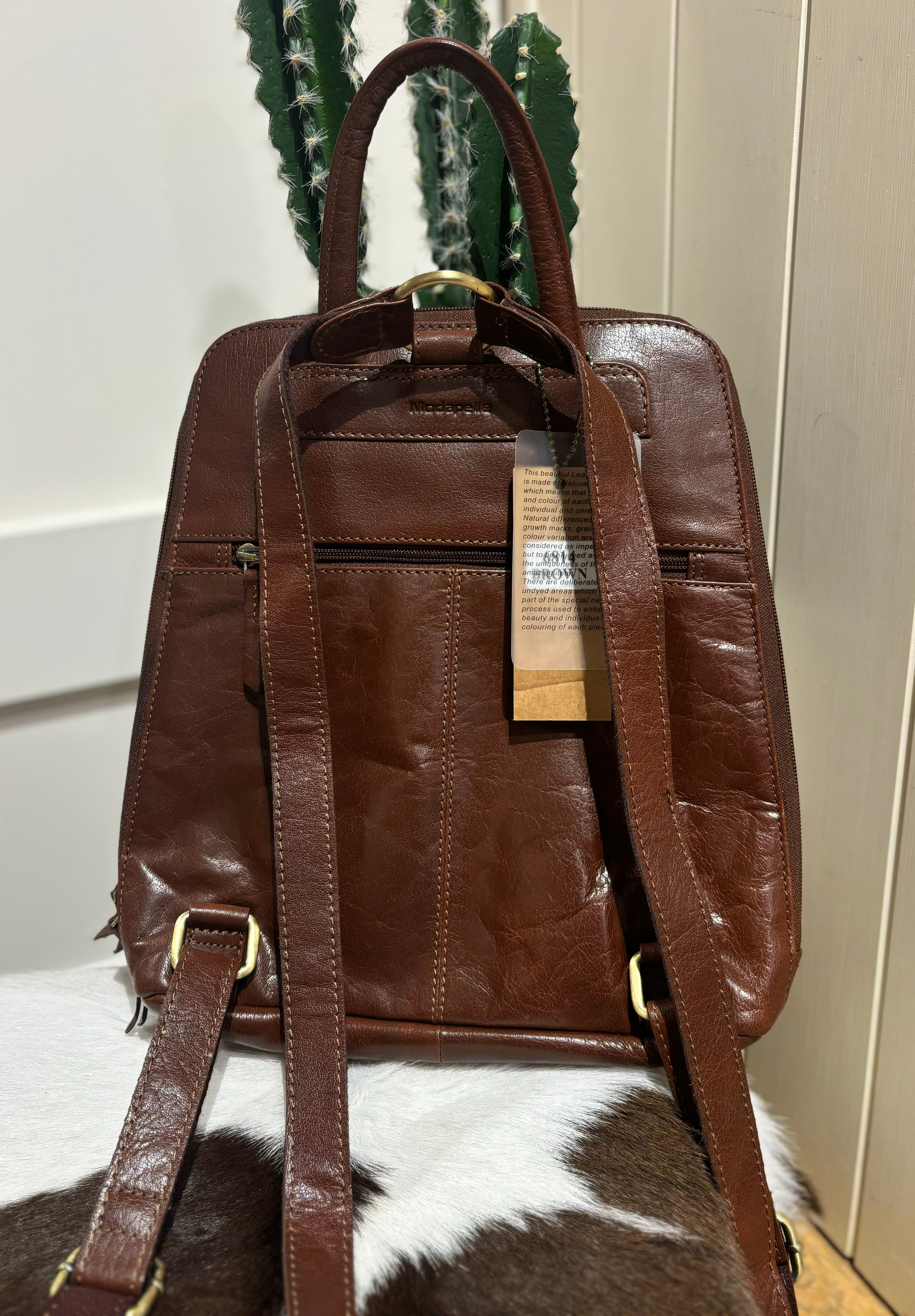 Travel Leather Backpack 