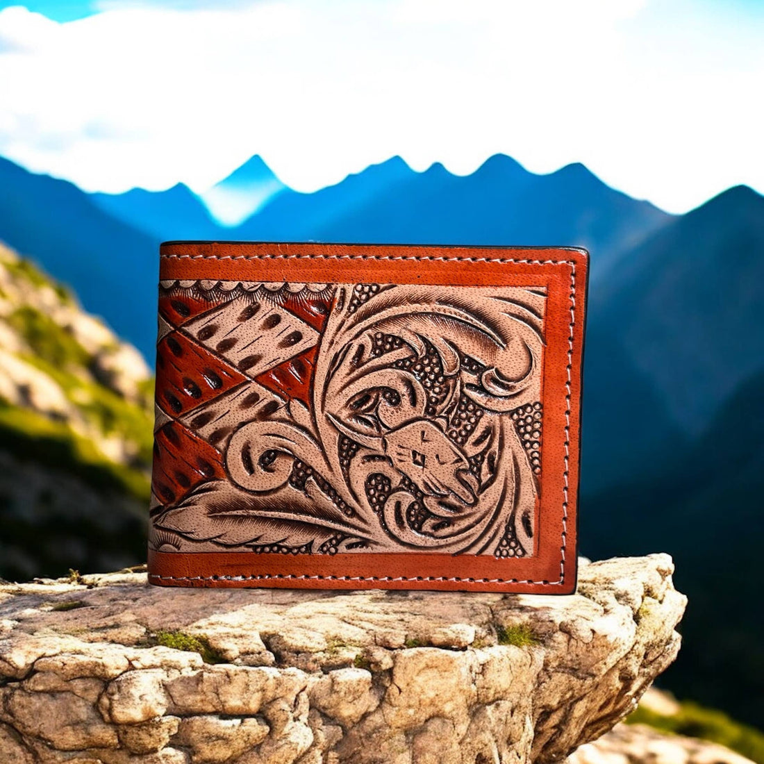 Oklahoma tooled leather men’s wallet
