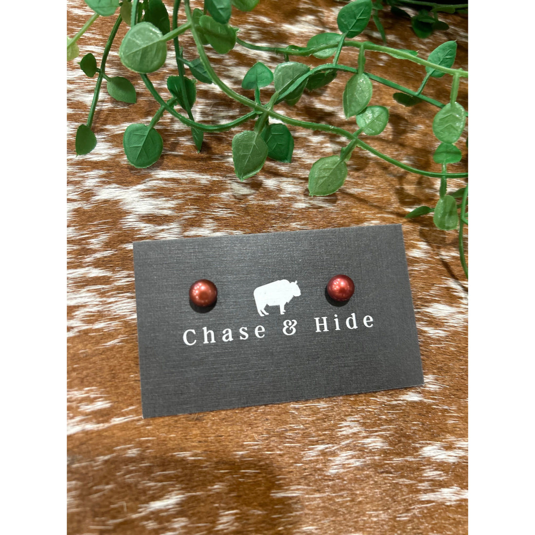 Rose Freshwater Pearl Studs