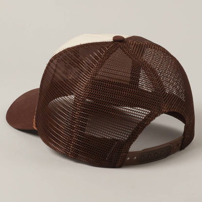 Cowboy Image Howdy Embroidery Mesh Back Cap