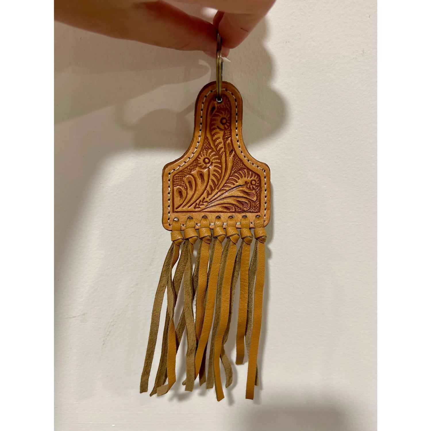 Fringe Keychain Tan 