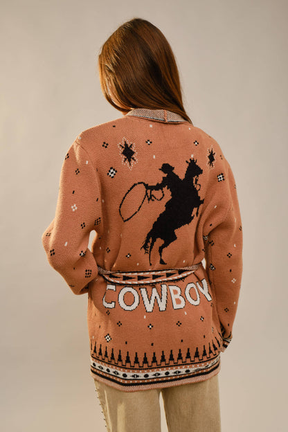 Cowboy Knit Belted Cardigan