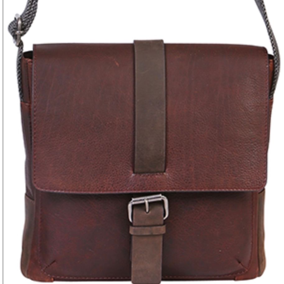 Mens Vintage Leather Crossbody Bag