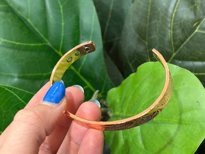 Shiny Floral Copper Band 