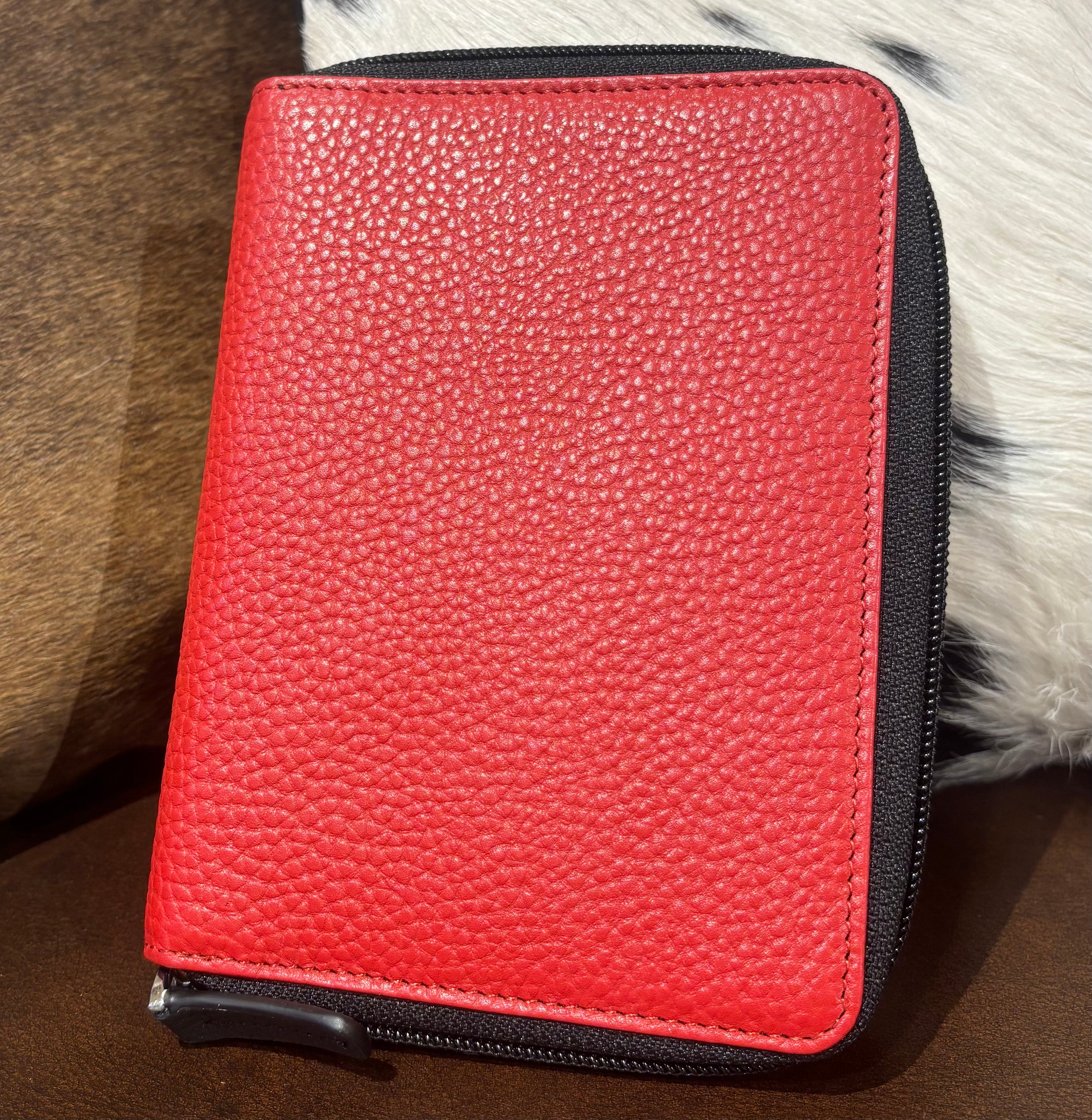 Leather Zip Passport Wallet 