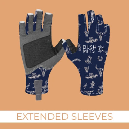 BUSH MITS The Navy Eston Jones by Jess Scott UPF 50+ Sun Protection Gloves (EXT SL)