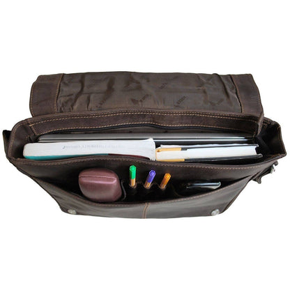 Leather Laptop Bag Berlin - Brown GW588BRN