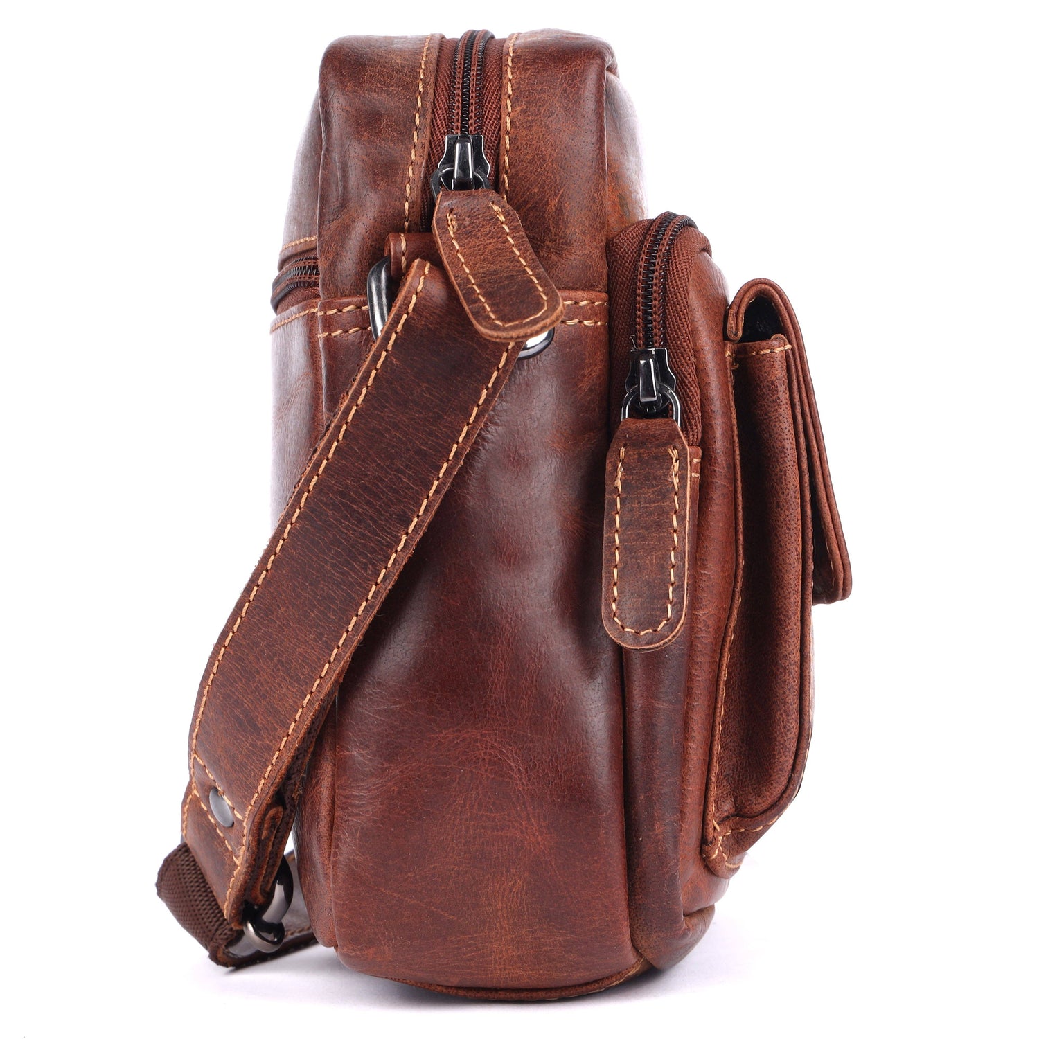 Greenwood Leather Ryder Crossbody Bag, Vintage Sandal