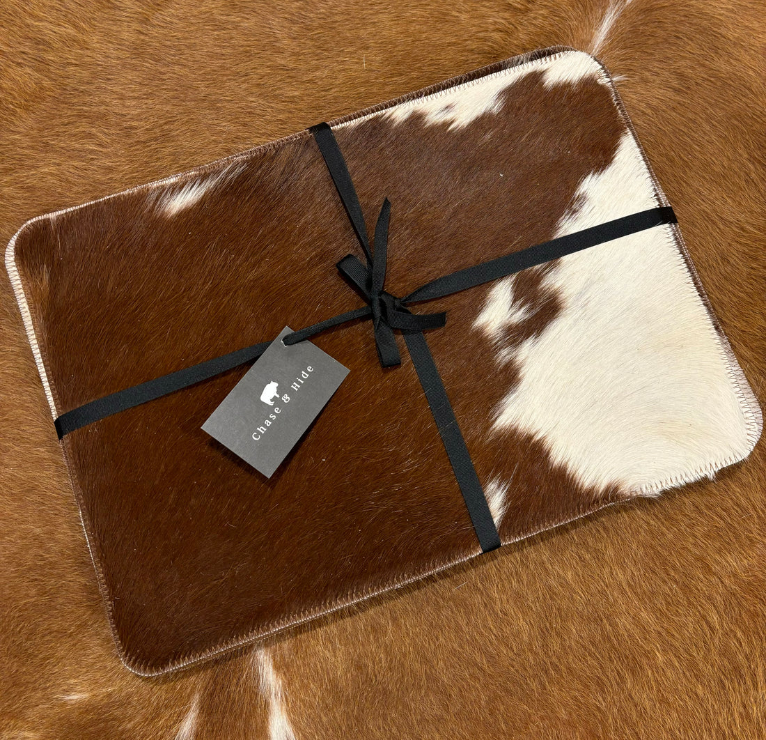 ON HOLD Plain cowhide placemats ( set of six) 