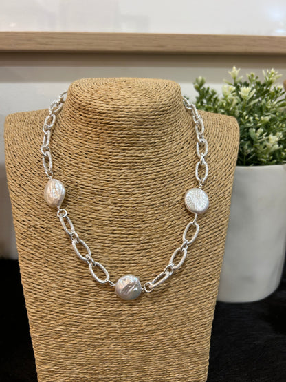 Freshwater Pearl Chain Necklace 