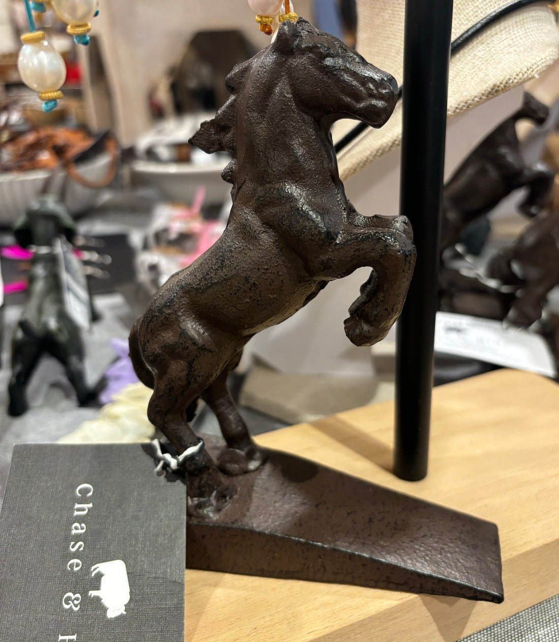 Rearing Horse Metal Door Stop