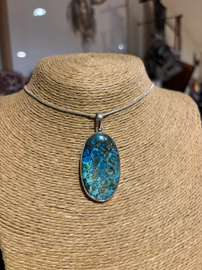 Shattuckite Pendant Necklace 