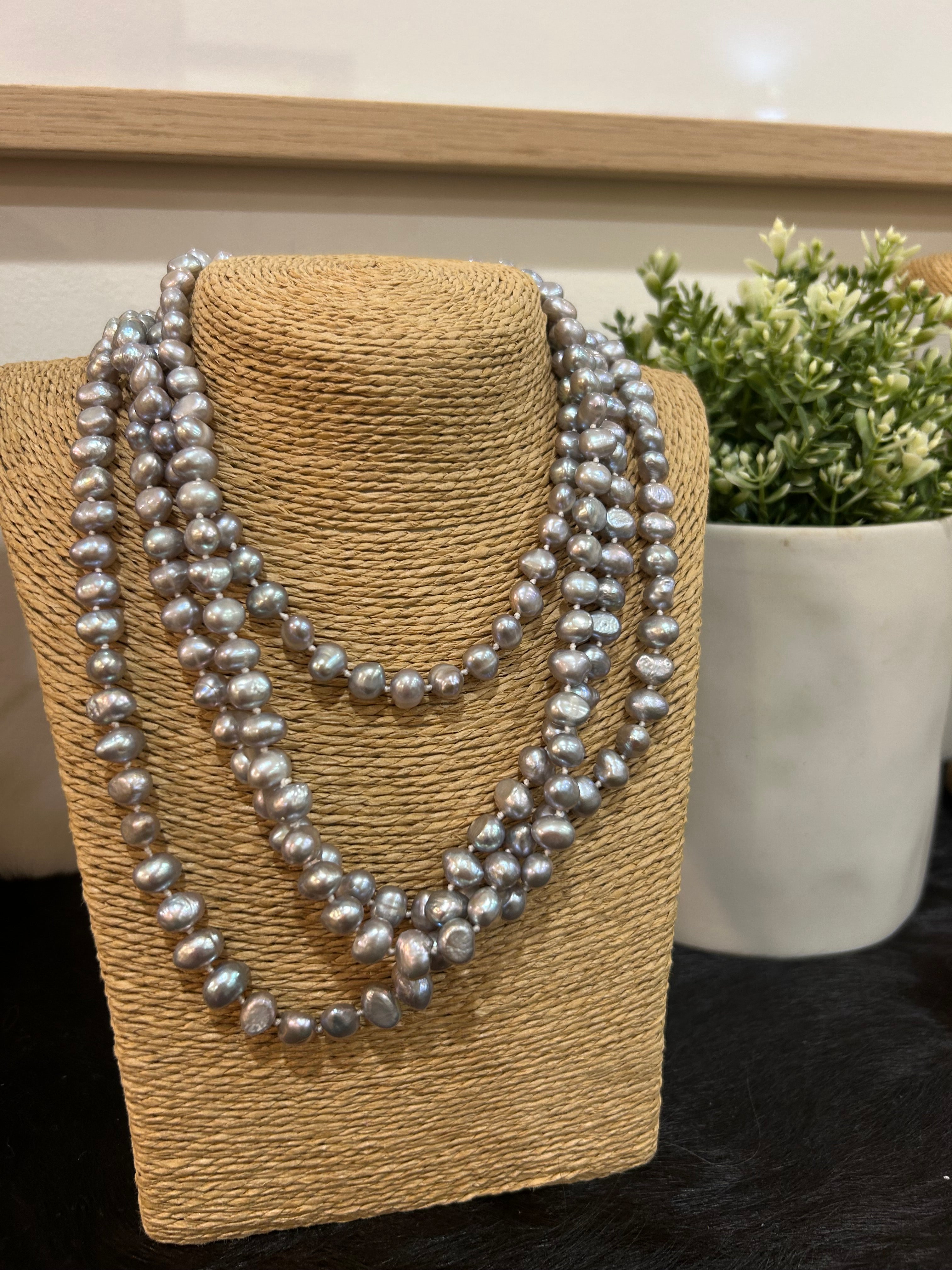 70” Potato Pearl String Necklace 