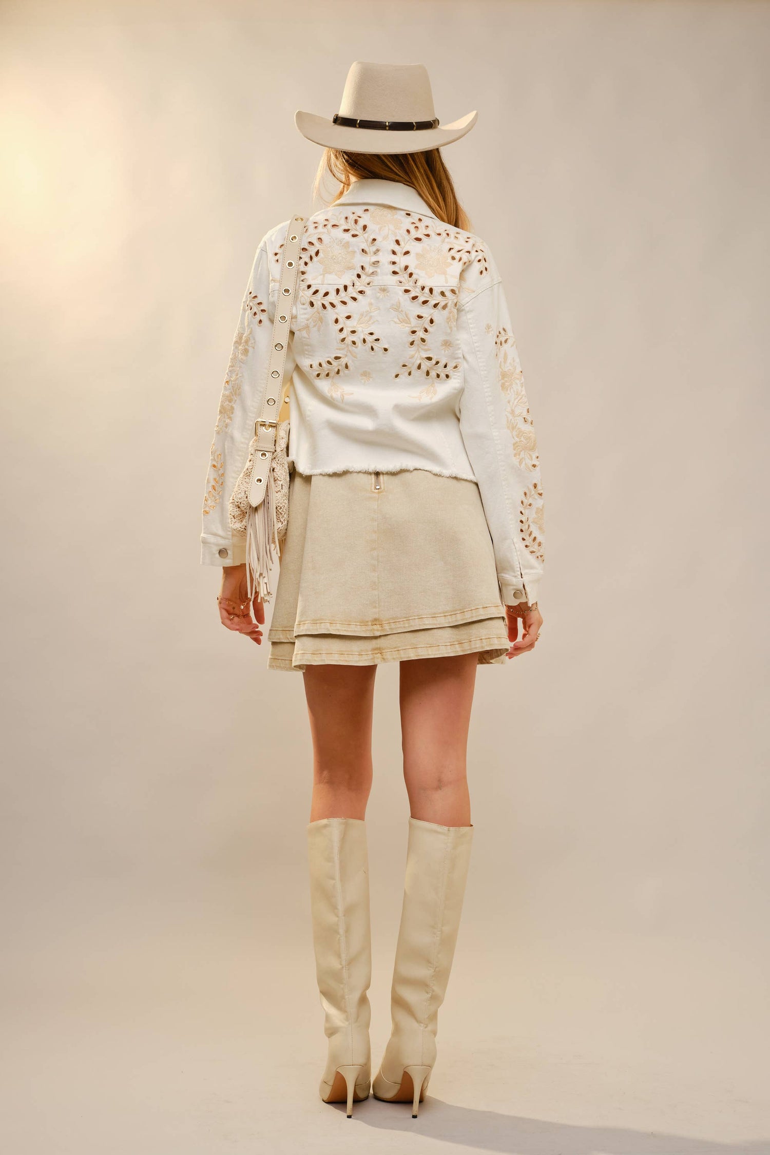 Floral Embroidered Denim Jacket