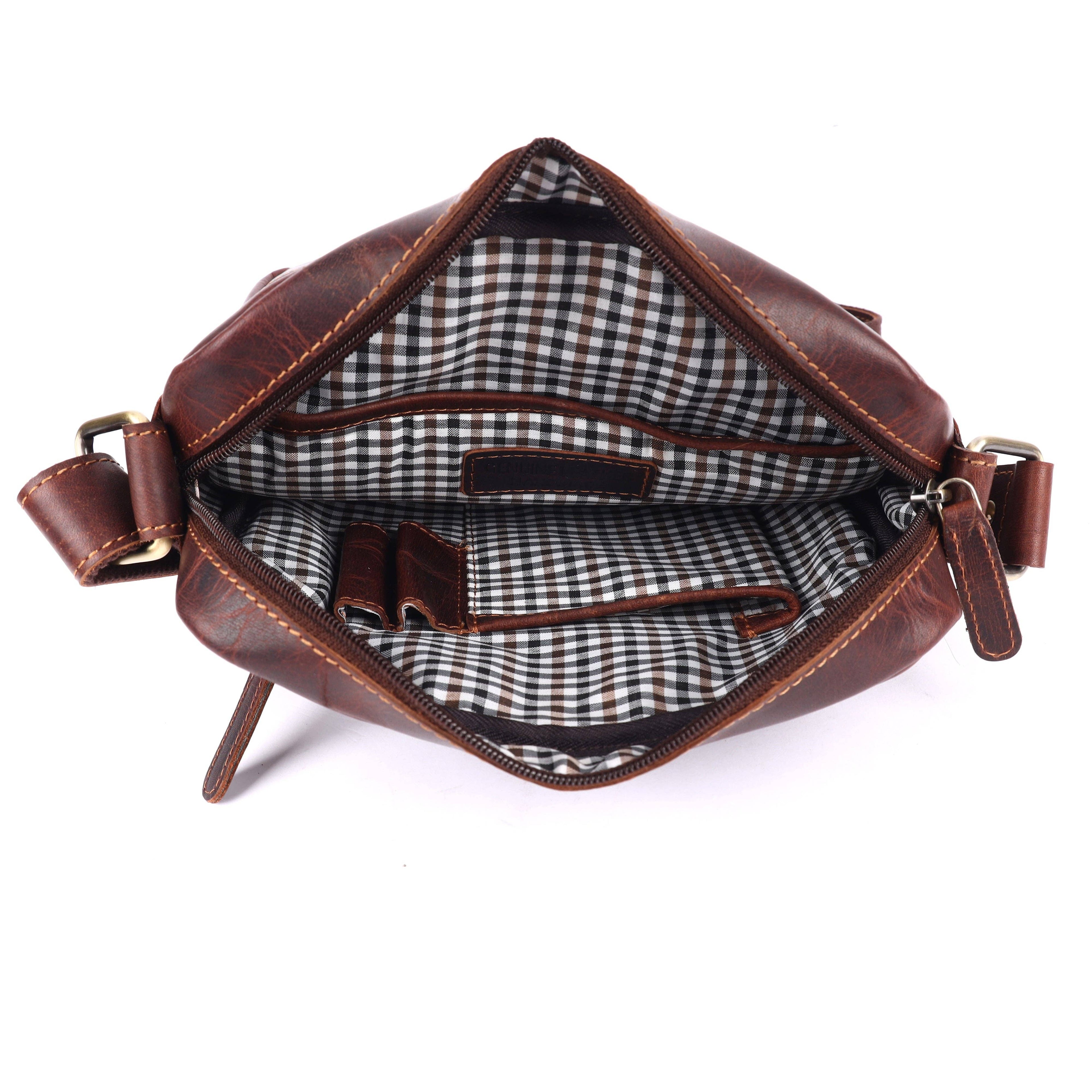 Hendrix Vintage Leather Crossbody Bag – Men&