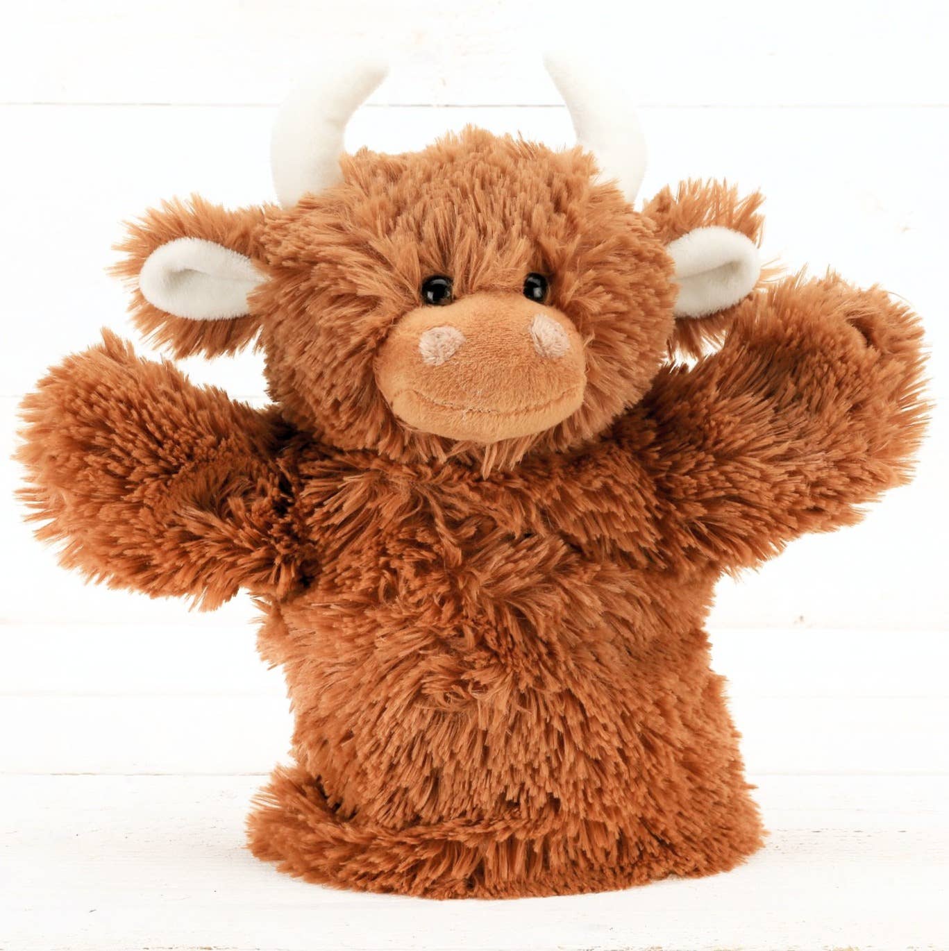 Highland Cow  Hand Puppet Brown - 23CM