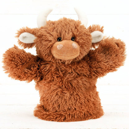 Highland Cow  Hand Puppet Brown - 23CM