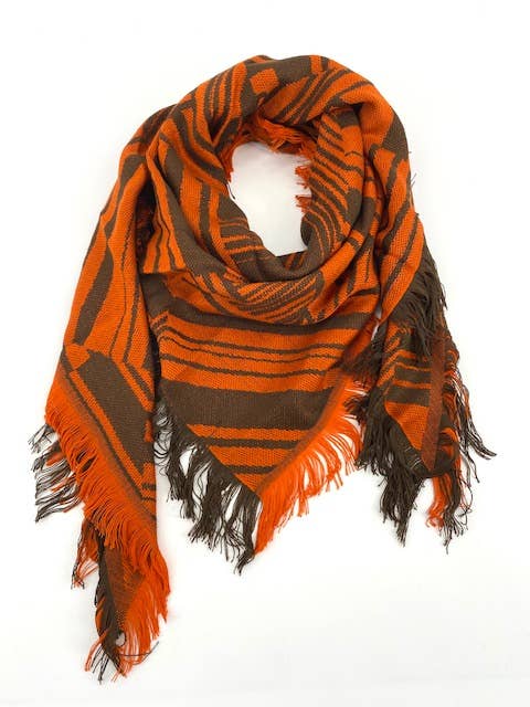Triangle woven scarf Made in France - Acrylic Wool