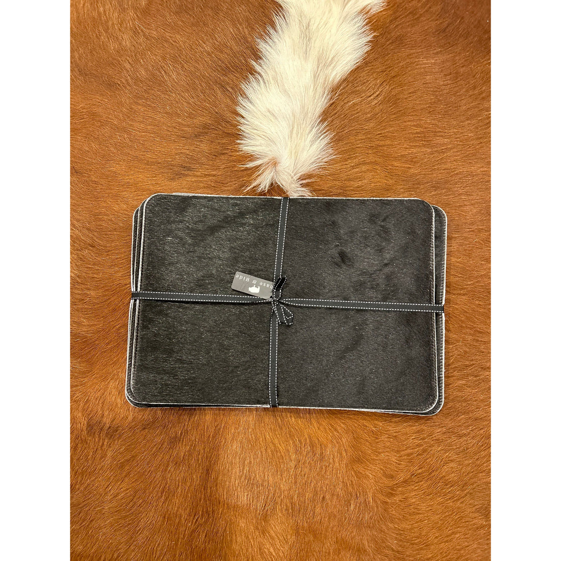 Plain cowhide placemats ( set of six)