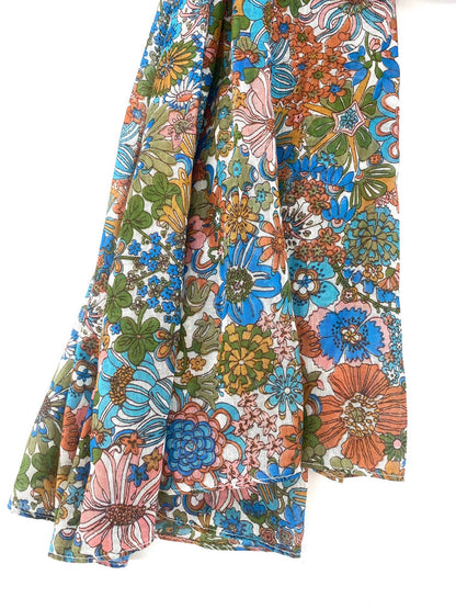 Floral printed 100% cotton scarf pareo 3