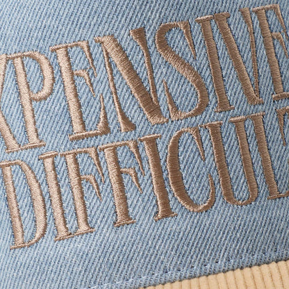 EXPENSIVE DIFFICULT Denim Corduroy Trucker Hat
