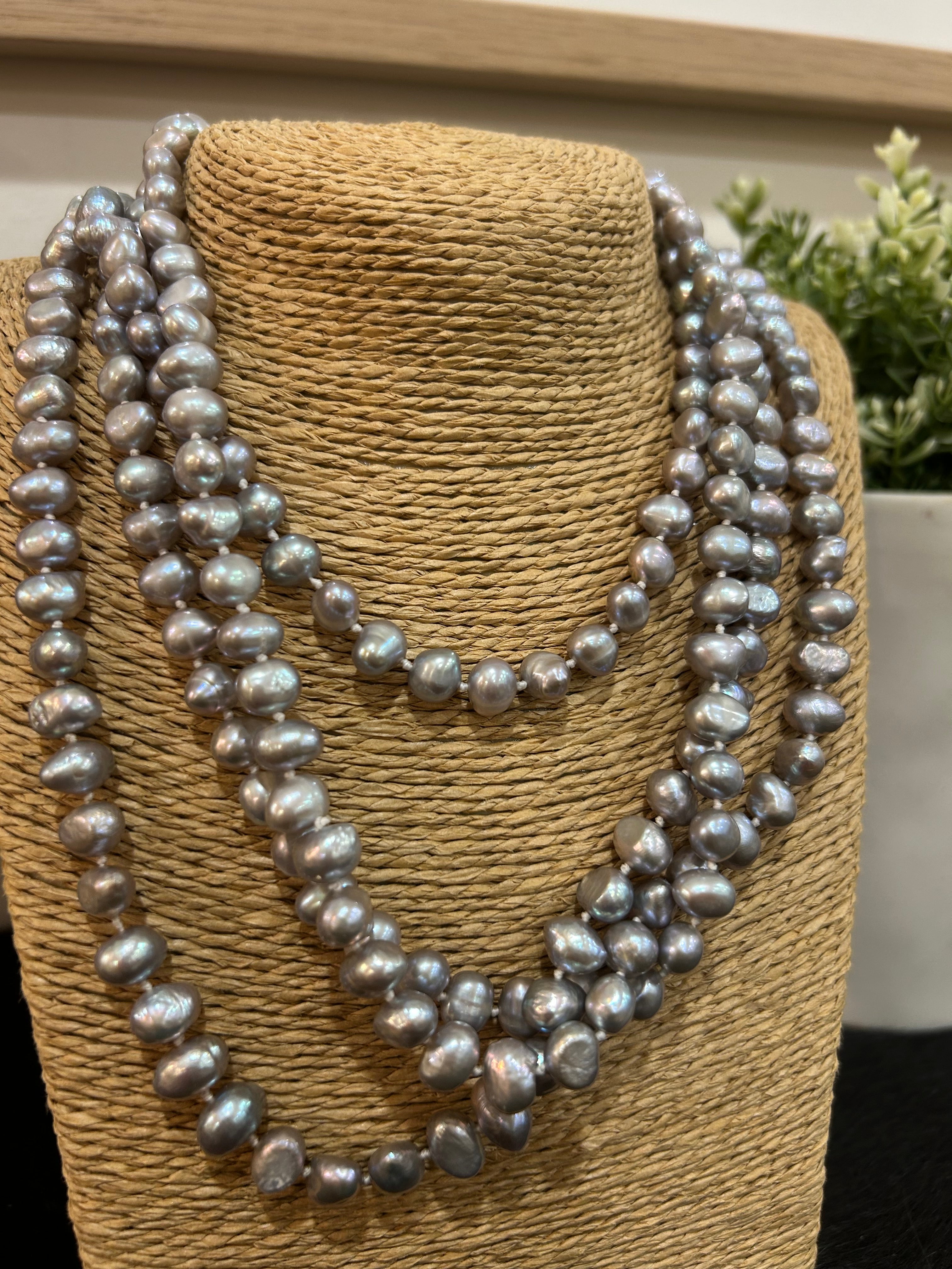 70” Potato Pearl String Necklace 