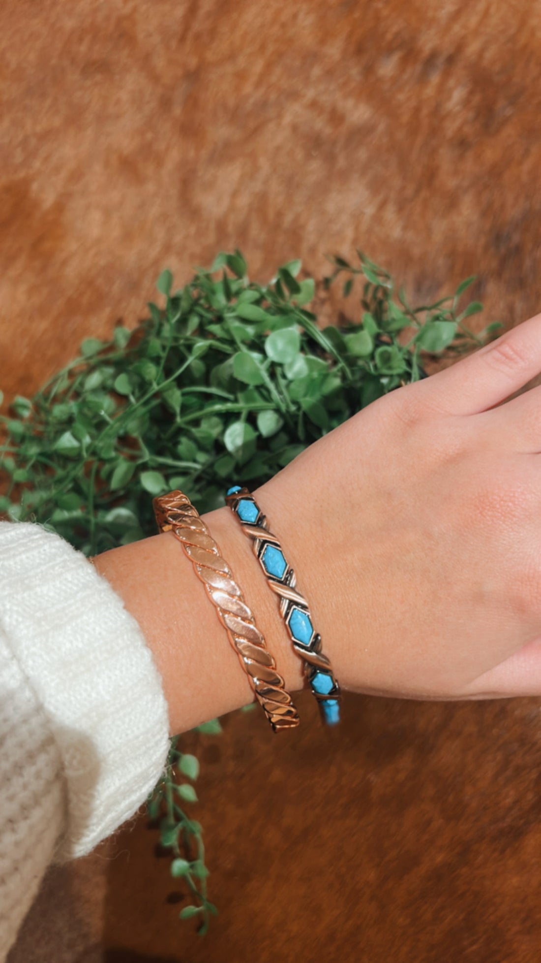 Turquoise Copper Bracelet 