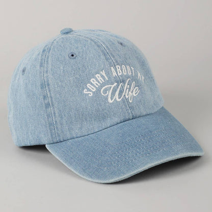 Sorry About My Husband Embroidery Cap