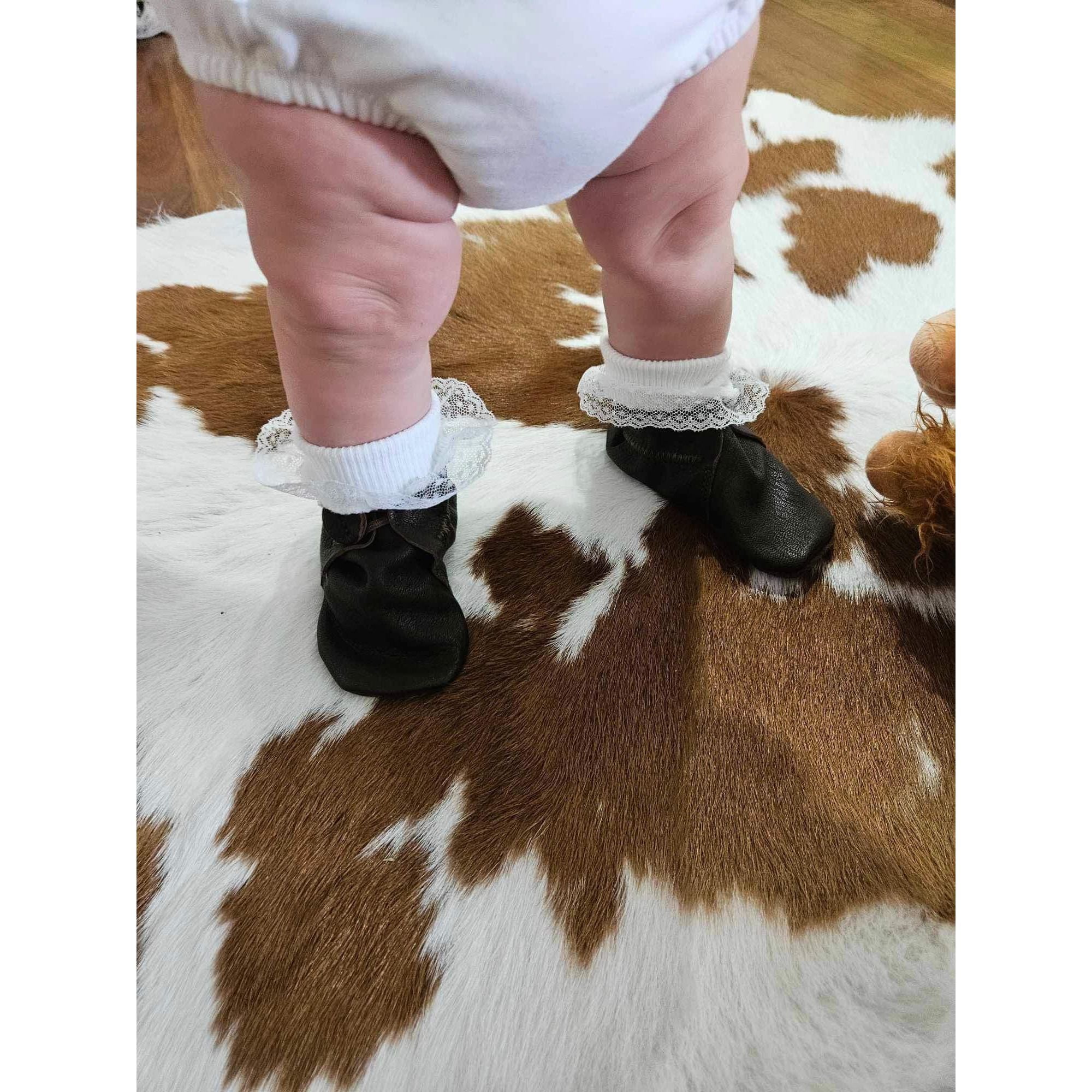 Leather Baby Booties