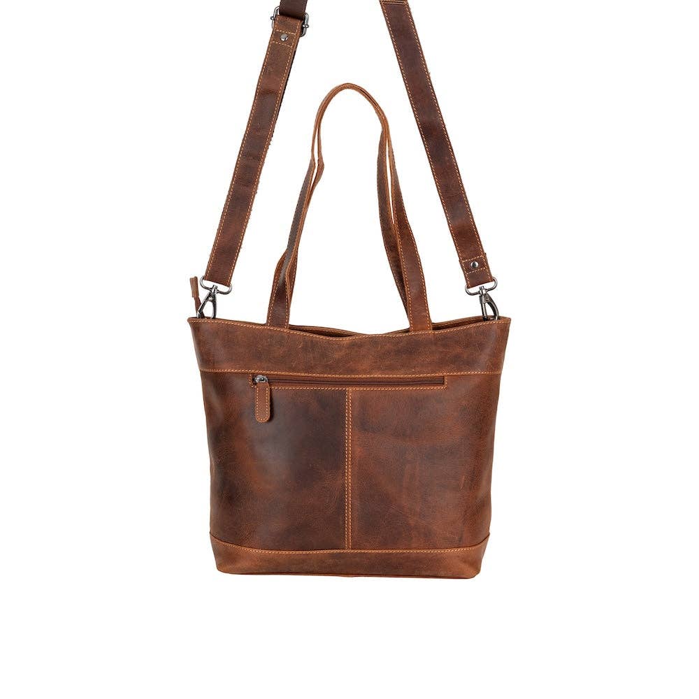 Wildera Leather “Rowan” Tote Bag – Premium Full-Grain Leather Shoulder &amp; Crossbody