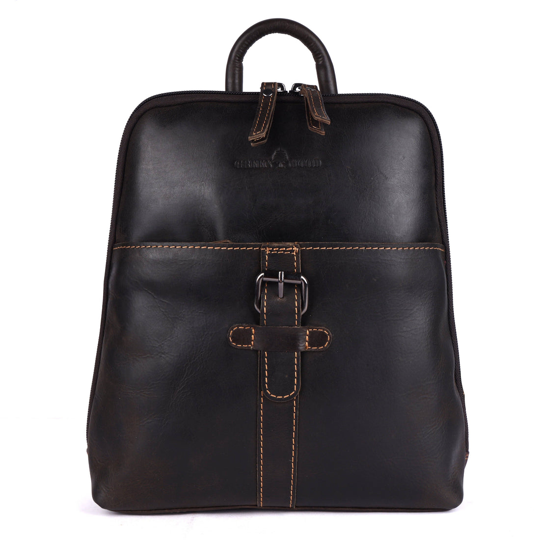 Greenwood Hartley Leather Backpack Dark Brown