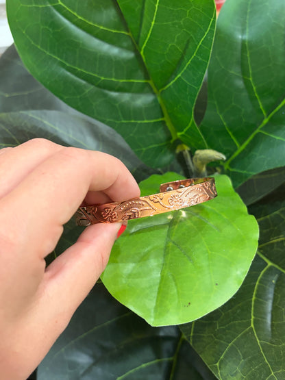 Shiny Floral Copper Band 