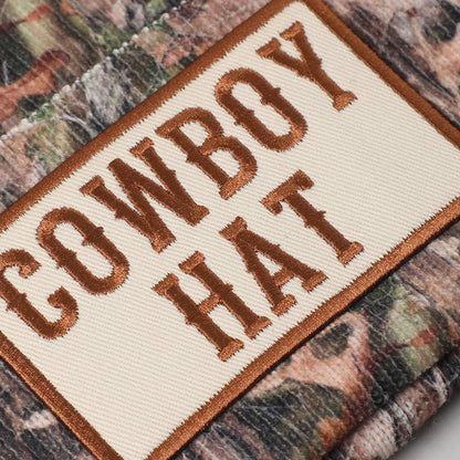 COWBOY HAT Embroidered Patch Camo Beanie