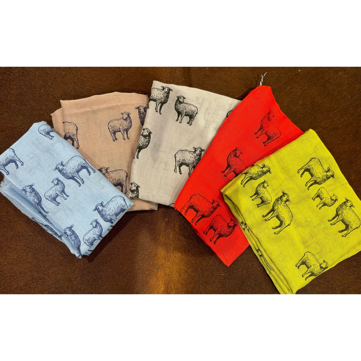 Sheep family scarf