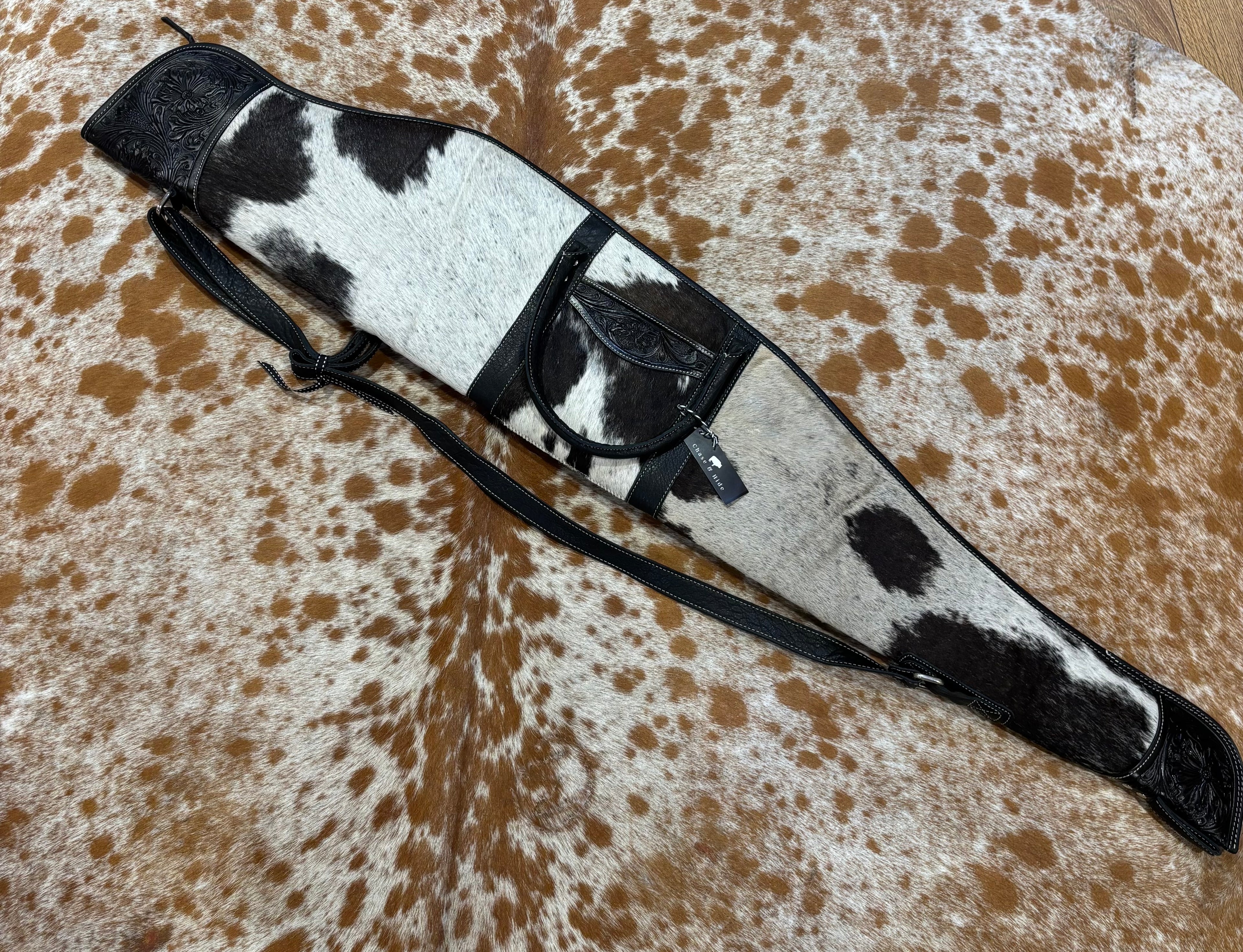Rifle / Gun Case Cowhide and Tooling - Gun