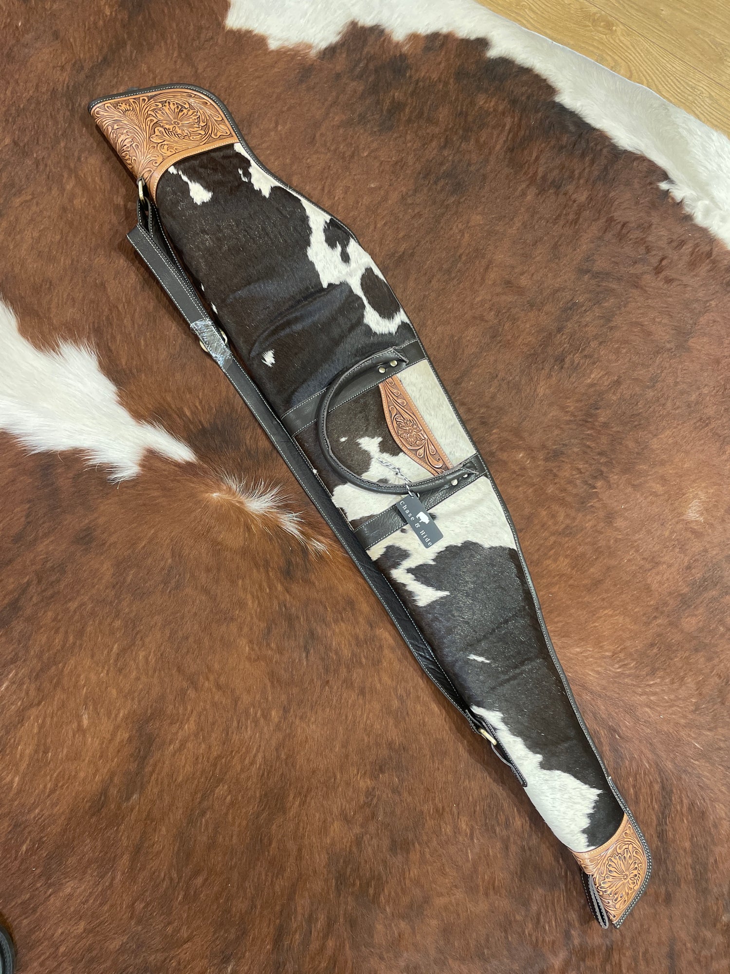 Rifle / Gun Case Cowhide and Tooling - Gun