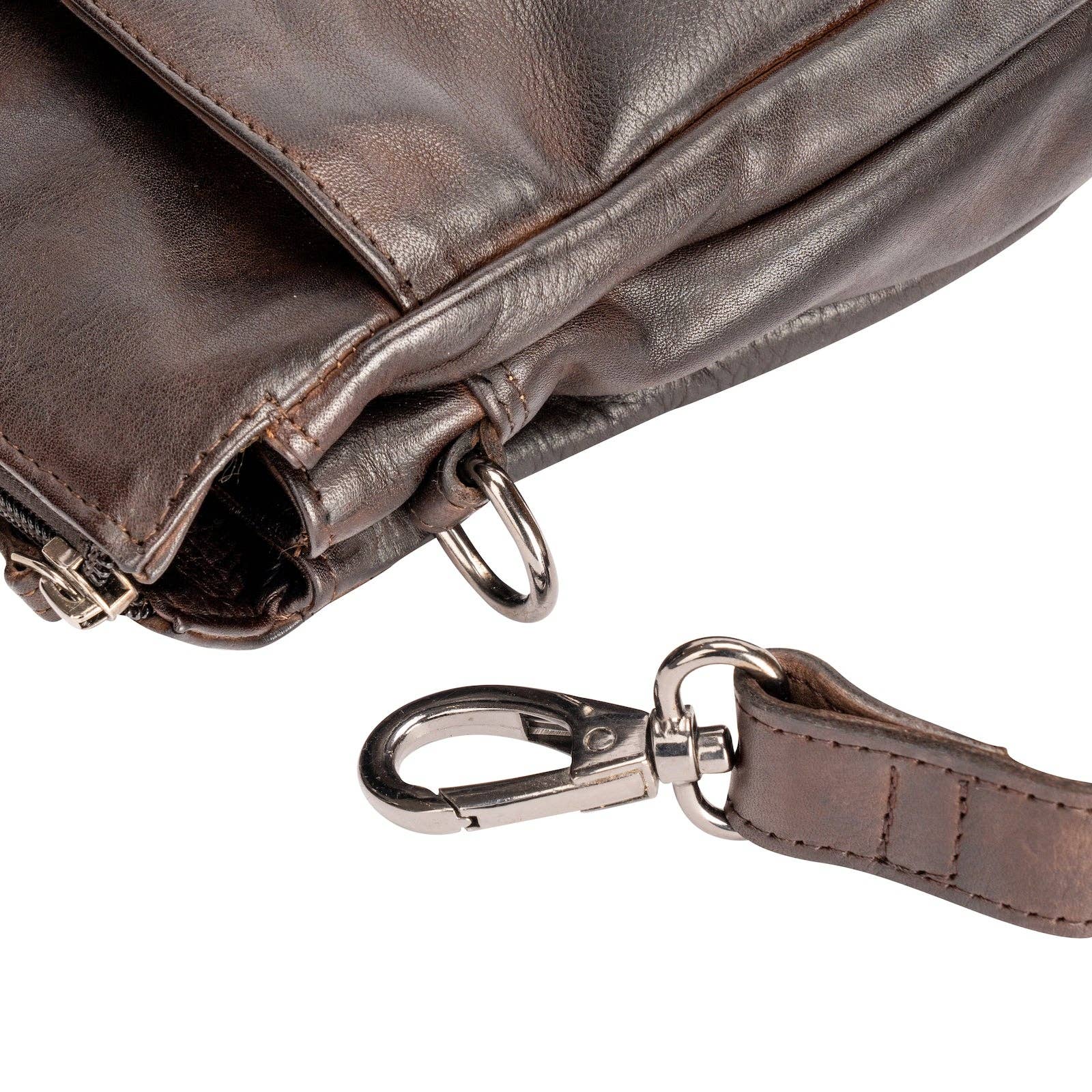 Leather Shoulder Bag June Brown GW6838BRN