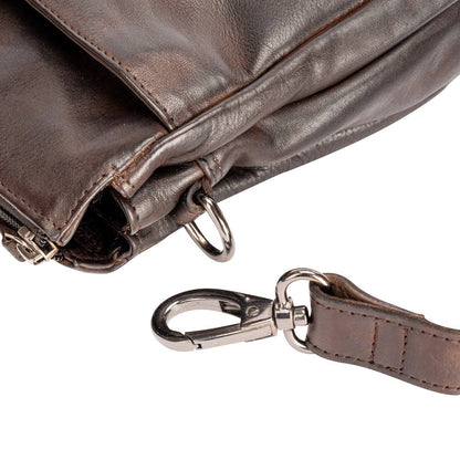 Leather Shoulder Bag June Brown GW6838BRN
