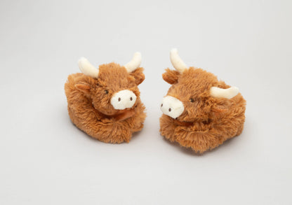 Hairy Highland Cow Plush Baby Soft Slippers House Shoes