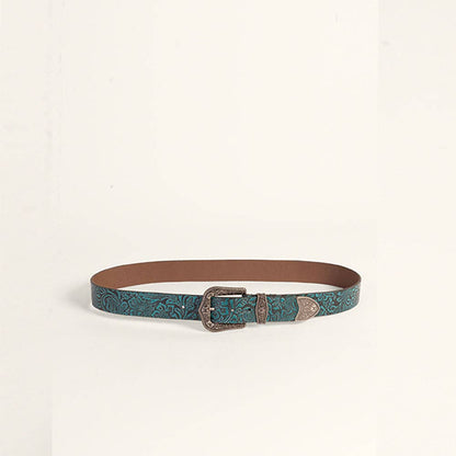Loyal West Sophia Belt-Pink Floral Leather