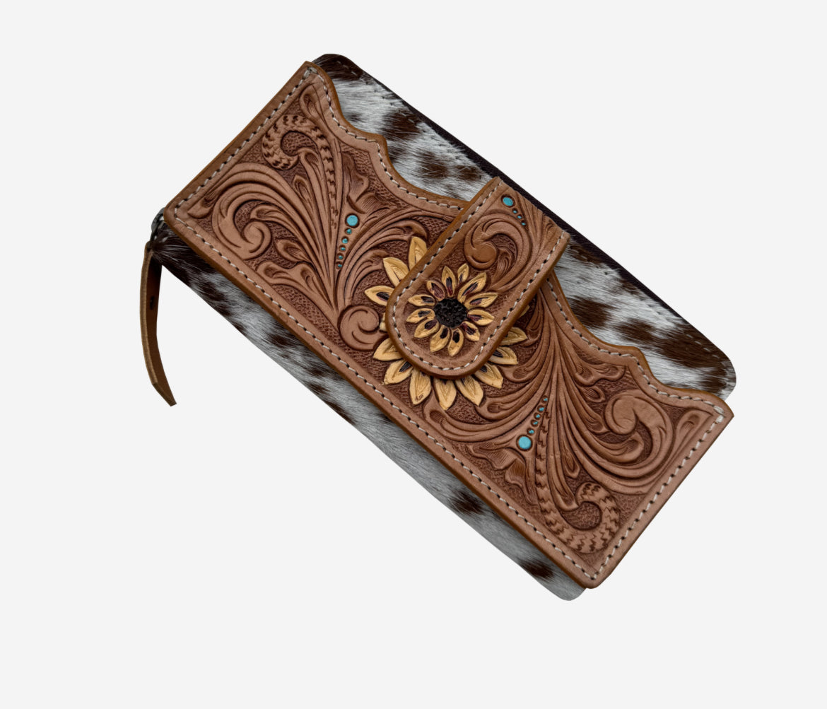 Sunflower Tooling Wallet - AB34