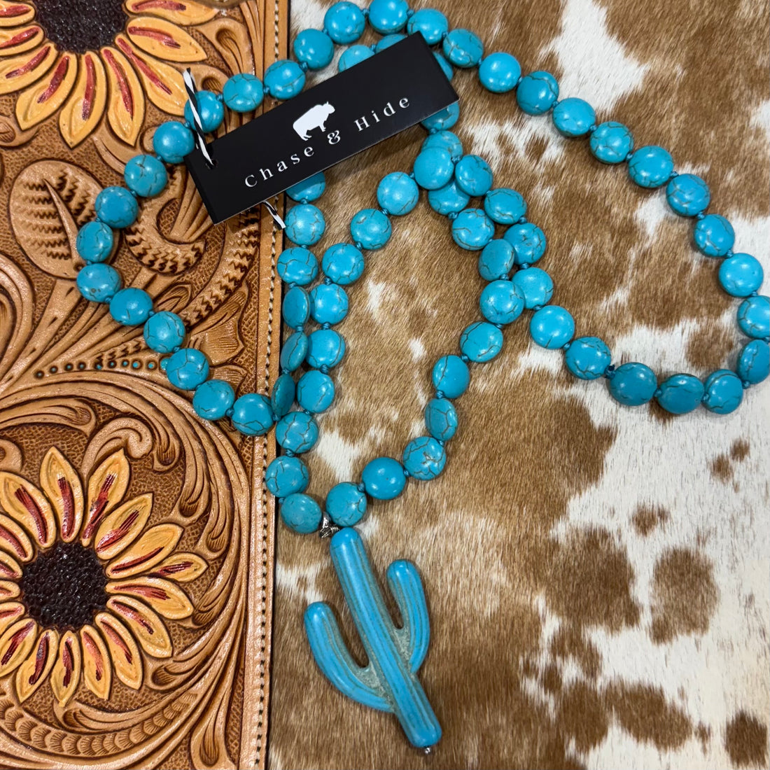 Turquoise Cactus Beads • 