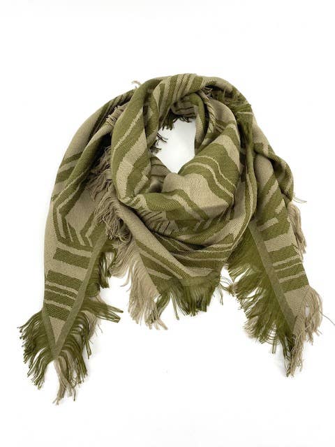 Triangle woven scarf Made in France - Acrylic Wool